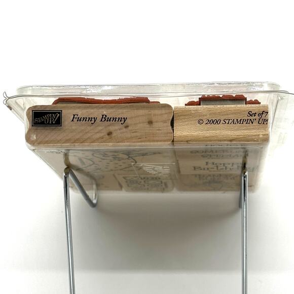 Stampin' Up! Funny Bunny Rubber Stamps Easter Rabbit Carrots Birthday Thanks - Picture 11 of 11